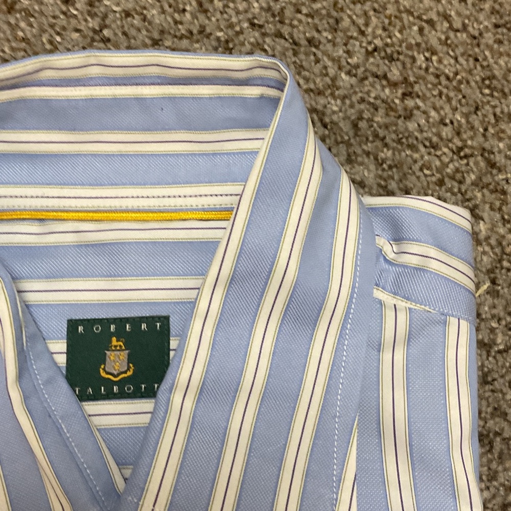 Robert Talbott  Striped Men's Shirt Size M